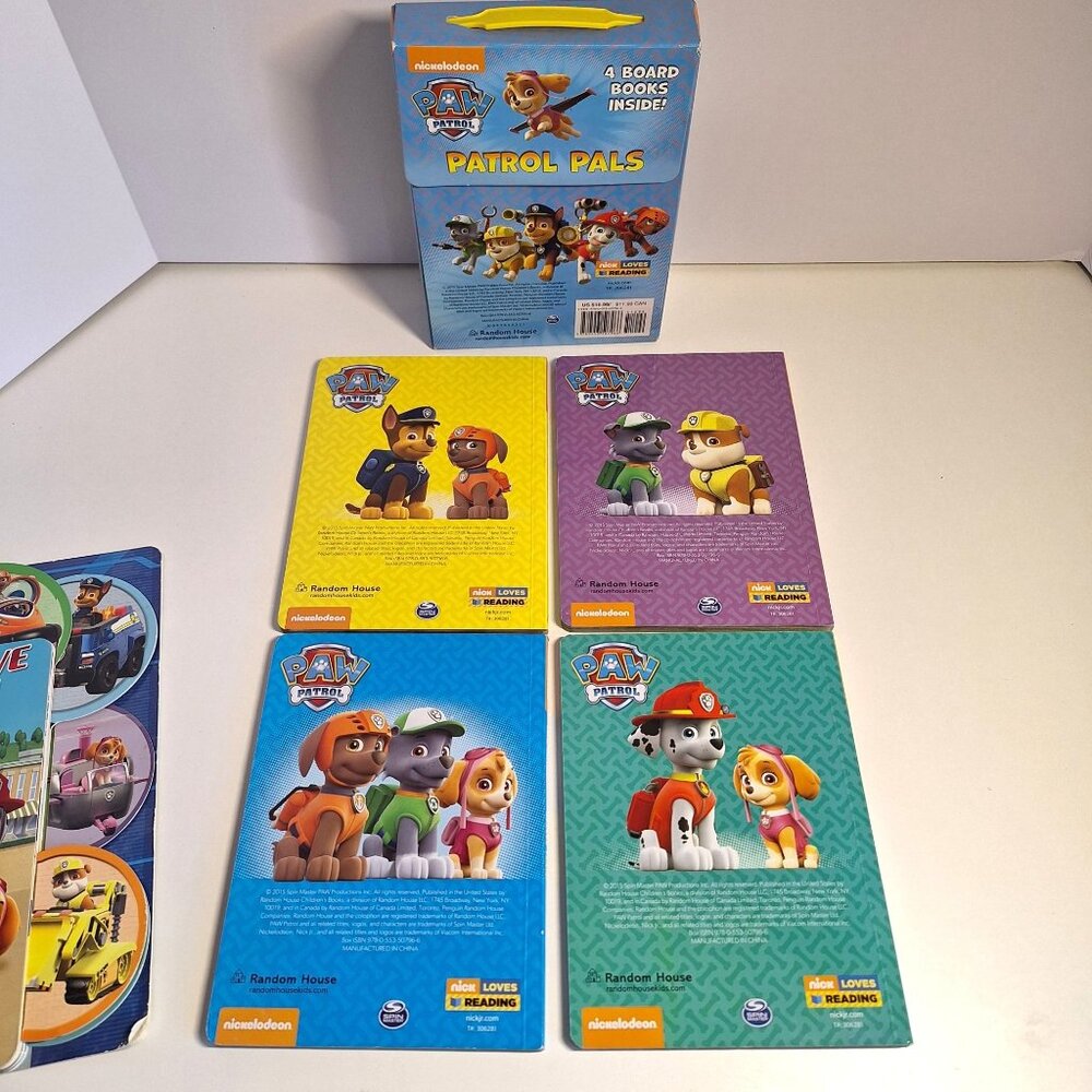 5 Paw Patrol Board Books 4 Pals w box Lot & Pups Save The Day Nickelodeon - Picture 6 of 8